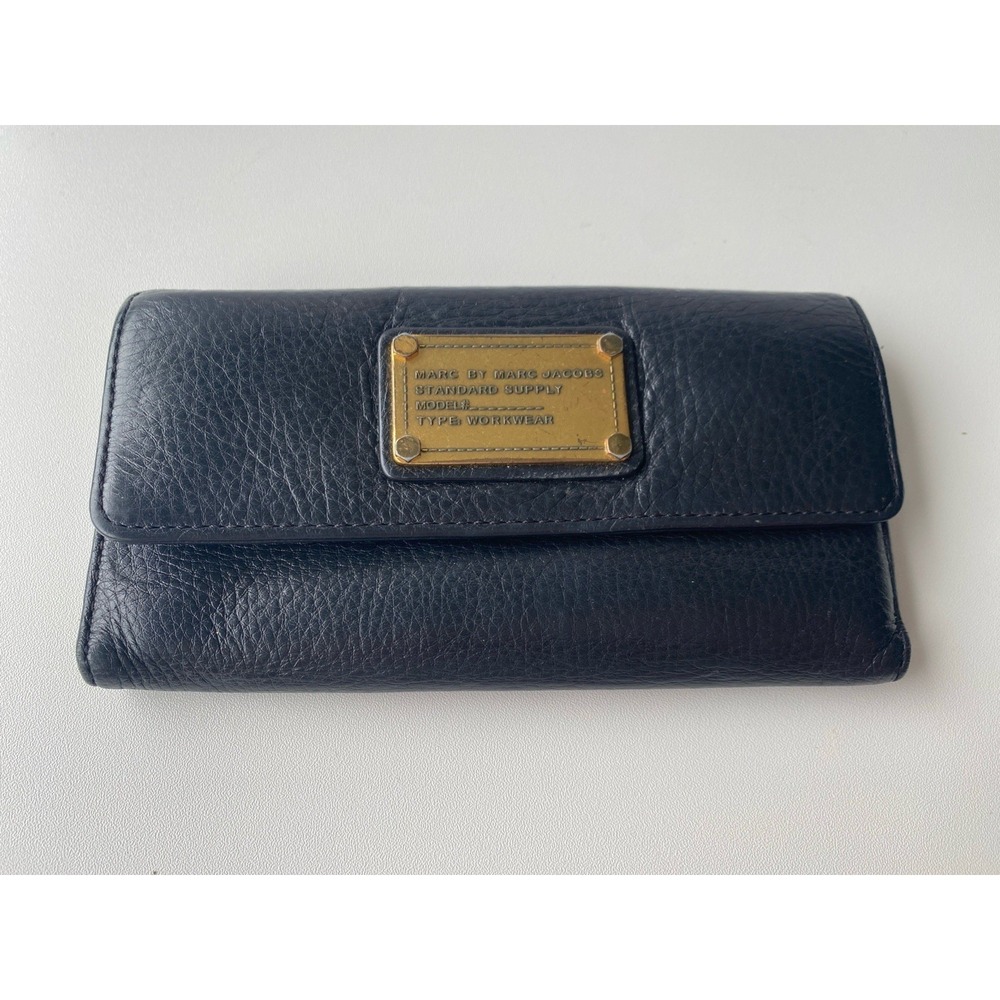 Marc by Marc Jacobs Black Leather Trifold Wallet Standard Supply Workwear